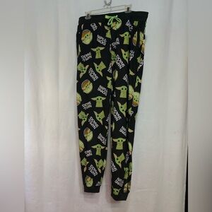 Star Wars Men’s Sleep Pajama PJ‎ Pants 2XL Grogu Jogger Mandelorian Baby Yoda